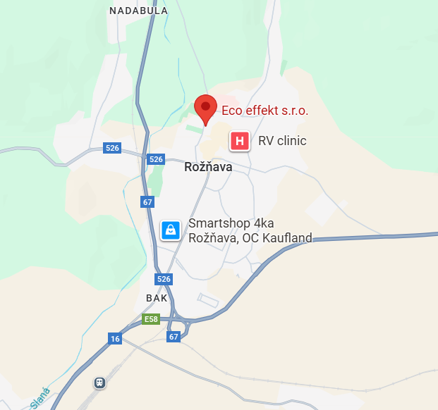 Mapa sídla účtovníckej kancelárie Rožňava | Adresa pre celé Slovensko
